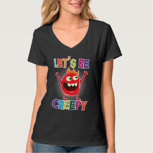 Little Red Monster Lets Be Creepy Halloween Kids T-Shirt