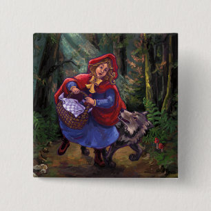 Little Red Riding Hood 15 Cm Square Badge