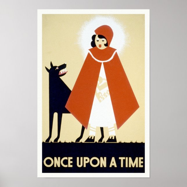 Little Red Riding Hood, 1936. Vintage Art Poster (Front)