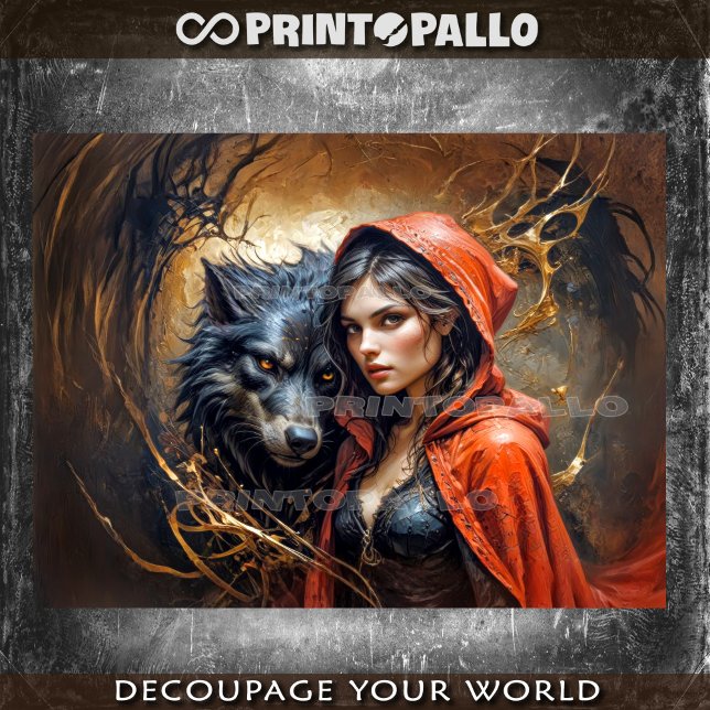 Little red riding hood actually loves the wolf!  tissue paper (Creator Uploaded)