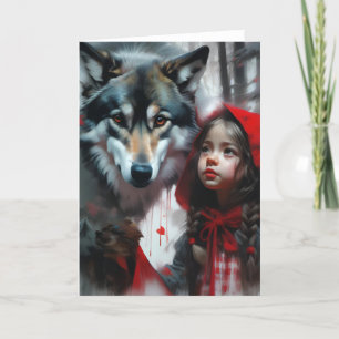 Little Red Riding Hood and Wolf All Occasions  Card