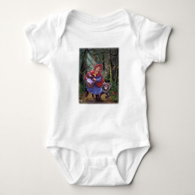 Little Red Riding Hood Baby Bodysuit (Front)