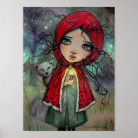 Little Red Riding Hood Big Eye Baby Doll Art