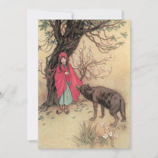 Little Red Riding Hood by Warwick Goble Invitation