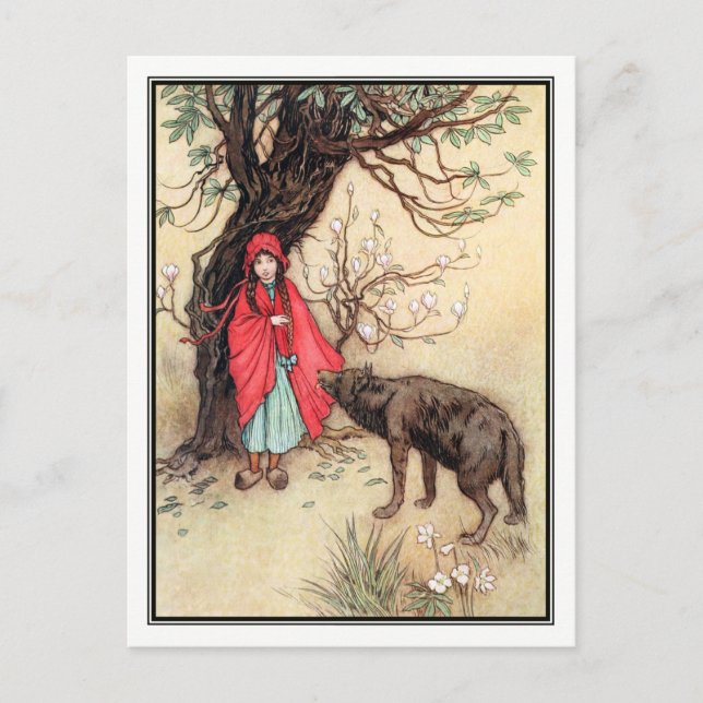 Little Red Riding Hood by Warwick Goble Postcard (Front)