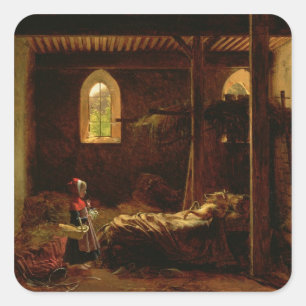 Little Red Riding Hood, c.1820 Square Sticker