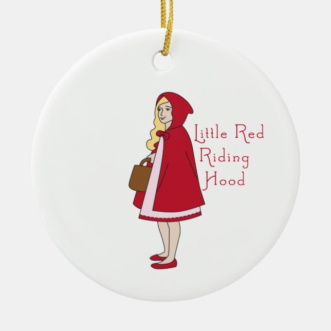 Little Red Riding Hood Ceramic Tree Decoration (Front)