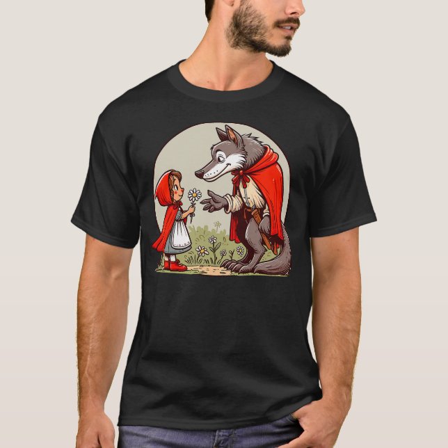 Little Red Riding Hood Fairy Tale Wolf Fairy Tale  T-Shirt (Front)