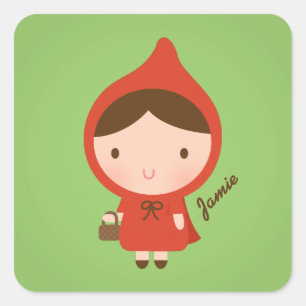 Little Red Riding Hood Fairytale for Girls Square Sticker
