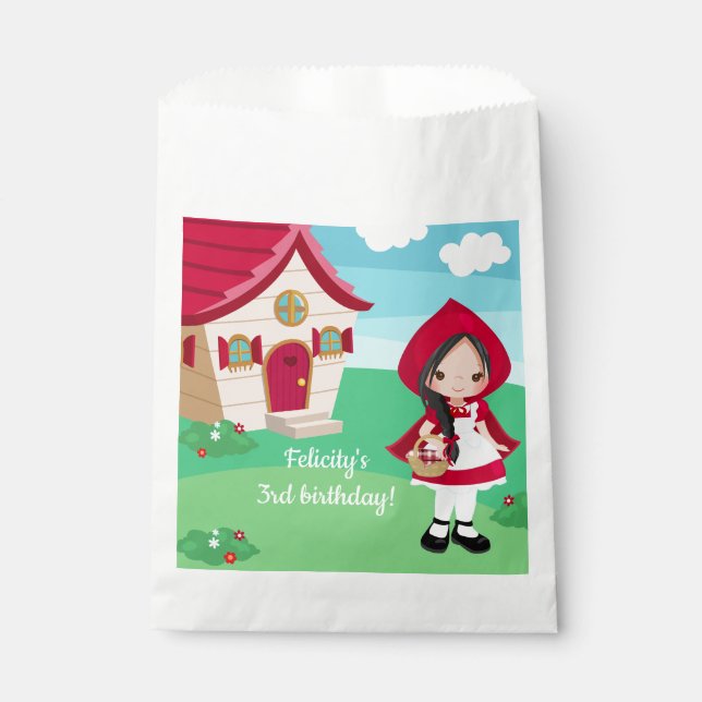 Little Red Riding Hood Fairytale Girls Birthday Favour Bags (Front)