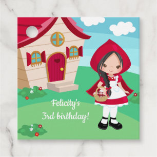 Little Red Riding Hood Fairytale Girls Birthday Favour Tags