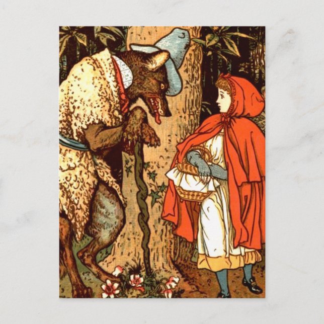 Little Red Riding Hood Fantasy Fairy Tale Postcard (Front)