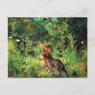 Little Red Riding Hood, fine art painting Postcard