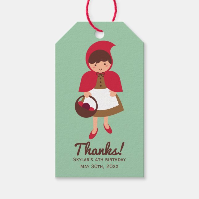Little Red Riding Hood Gift Tags (Front)