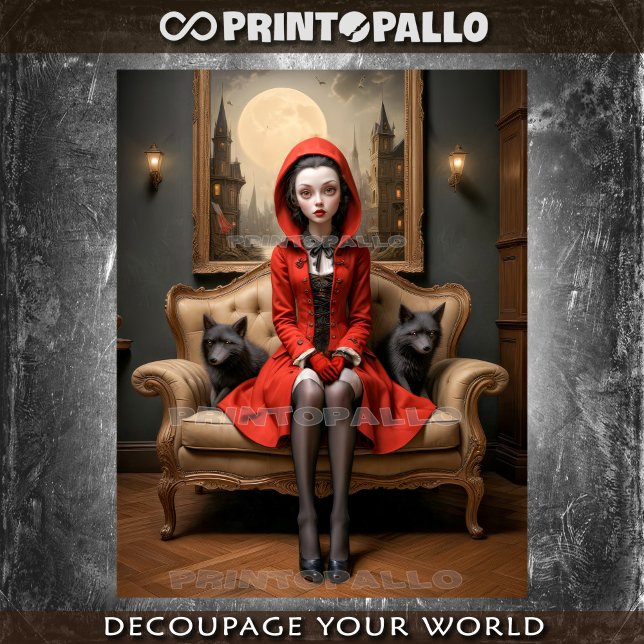 Little red riding hood goes chic with wolf's child tissue paper (Creator Uploaded)