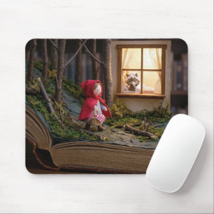 Little Red Riding Hood On a Book Page Mouse Pad