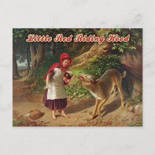 Little Red Riding Hood & the Big Bad Wolf Postcard