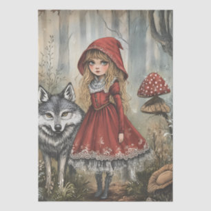 Little Red Riding Hood Themed Decoupage Tissue Paper