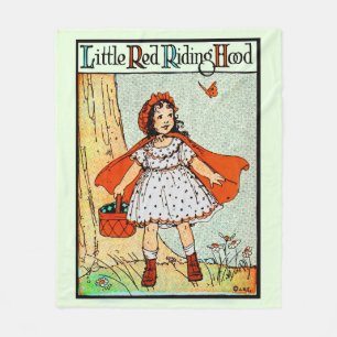 Little Red Riding Hood Vintage Cute Fleece Blanket