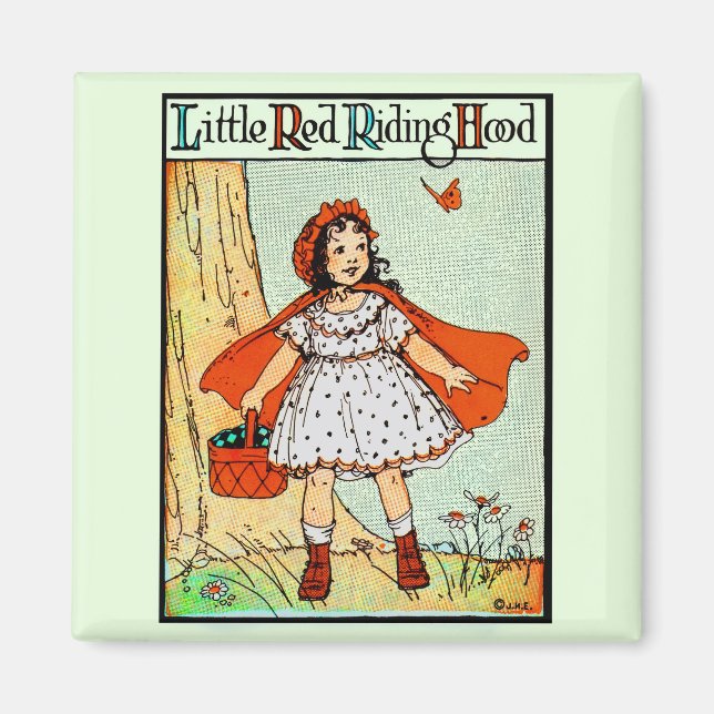 Little Red Riding Hood Vintage Cute Magnet (Front)