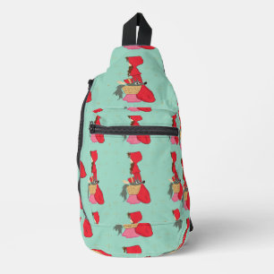 Little Red Riding Hood with Wolf in Basket Sling Bag