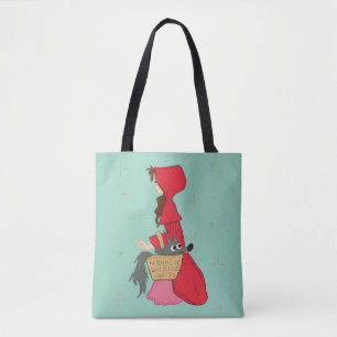 Little Red Riding Hood with Wolf in Basket Tote Bag