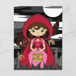 Little Red Riding Hood & Wolf Postcard