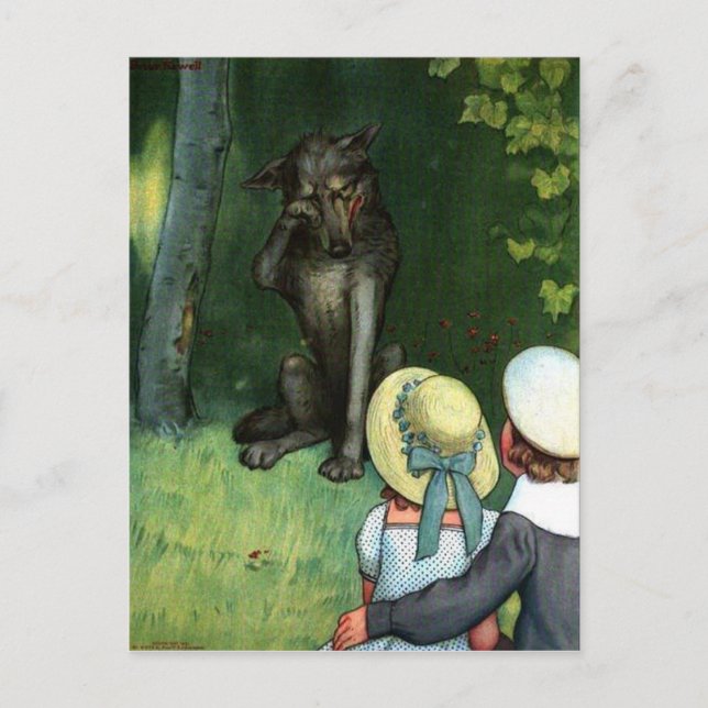 Little Red Riding Hood's Wolf Postcard (Front)