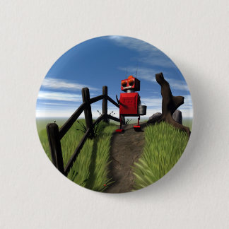 Little Red Robot Button