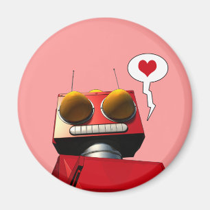 Little Red Robot Love Magnet