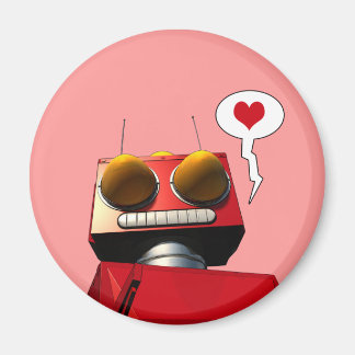 Little Red Robot Love Magnet