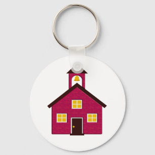 Little Red Schoolhouse Key Ring