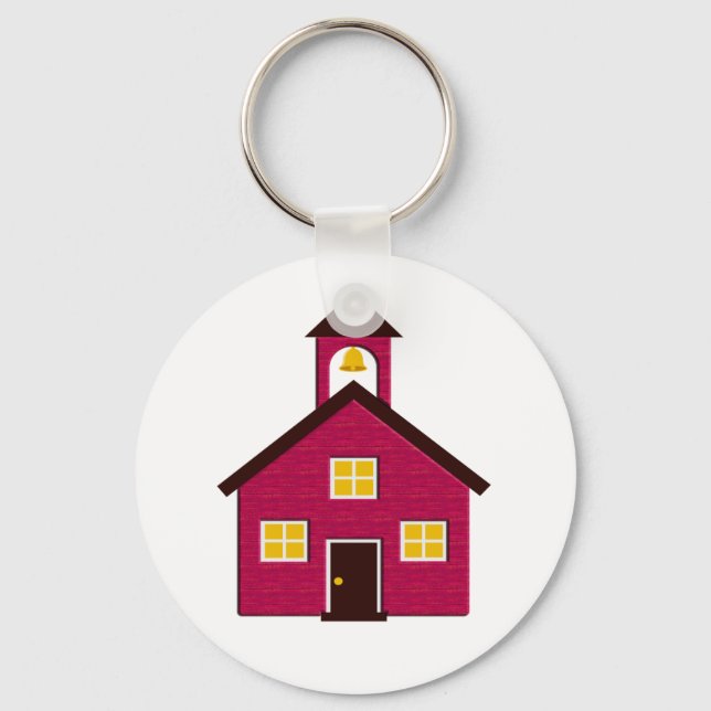 Little Red Schoolhouse Key Ring (Front)