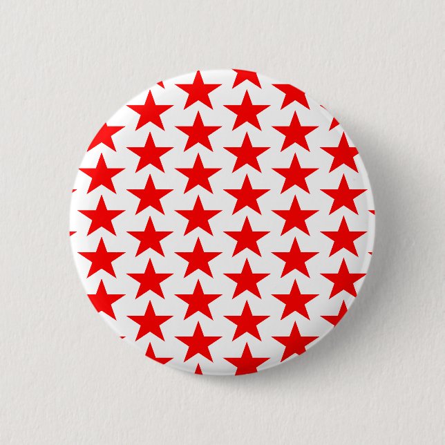 Little Red Stars Pattern 6 Cm Round Badge (Front)