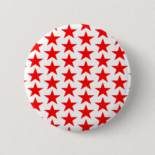 Little Red Stars Pattern 6 Cm Round Badge