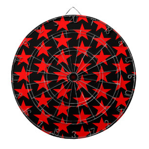 Little Red Stars Pattern Dartboard
