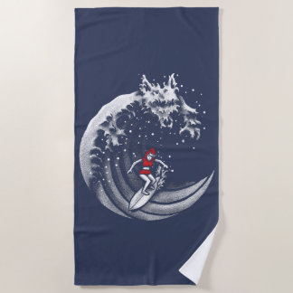 Little Red Surfing Hood Beach Towel