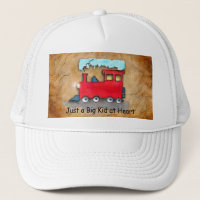Little Red Train Art "Just a Big Kid at Heart"