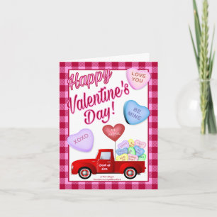 Little Red Truck Valentine's Day Card