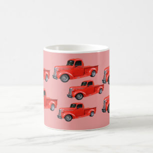 Little red truck -vintage vehicles coffee mug