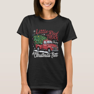 Little Red Trucks Hauling Santa Christmas Tree Par T-Shirt