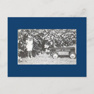 Little Red Wagon Postcard