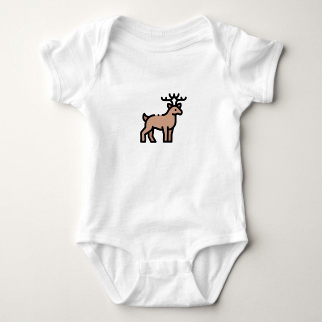 Little Reindeer Baby Bodysuit (Front)
