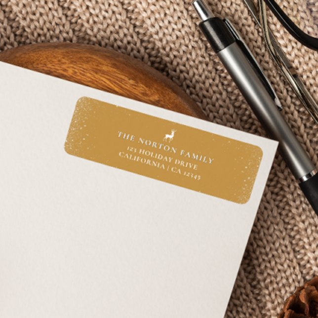 Little Reindeer Simple Snowflakes Ochre Christmas  (Creator Uploaded)