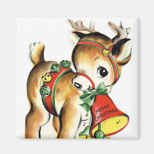 Little Reindeer Vintage Magnet