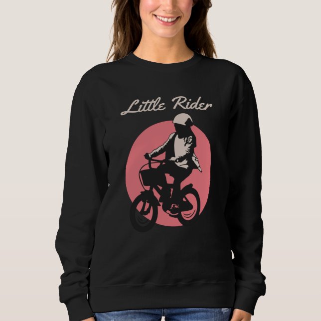 Little Rider - Retro Biker Design Sweatshirt (Front)
