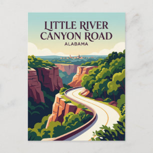 Little River Canyon Road Alabama Postcard