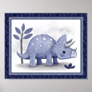 Little Roar Dinosaur - Triceratops Poster