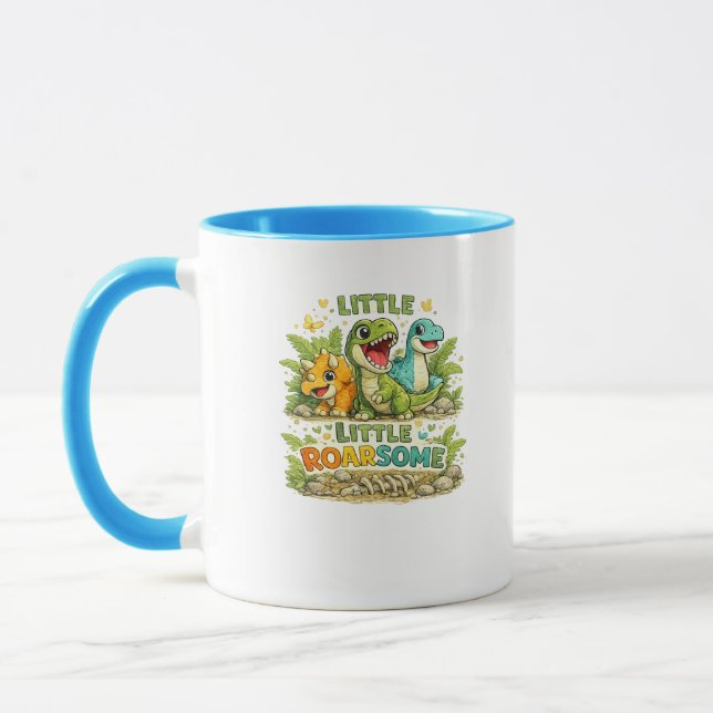 Little Roarsome Cute Dinosaur Coffee Mug (Left)