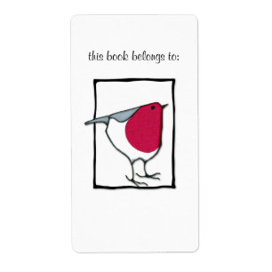 Little Robin Bookplate Label